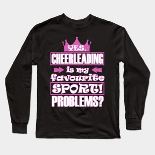 Cheerleader pompoms gift sports squads sayings Long Sleeve T-Shirt